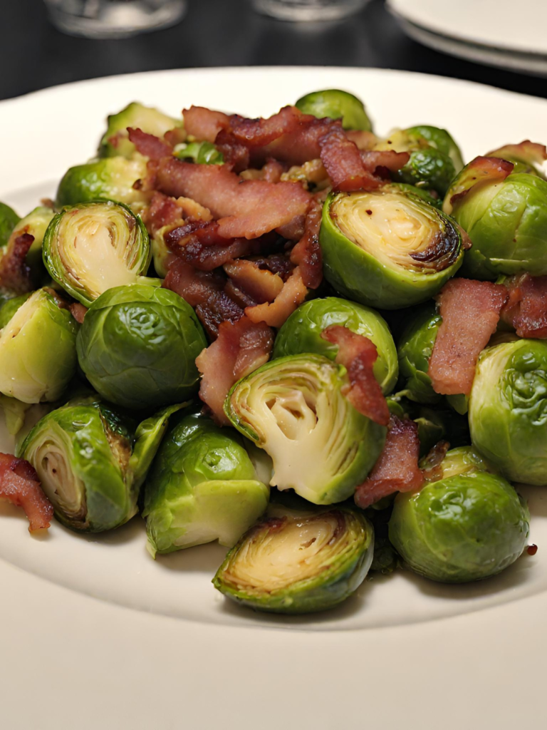 Brussels sprouts sautée with bacon