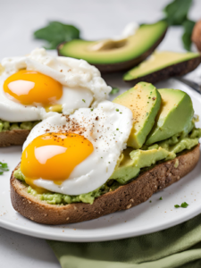 Poached eggs on avocado toast